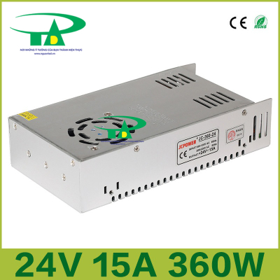 Nguồn tổ ong 24V 15A có quạt