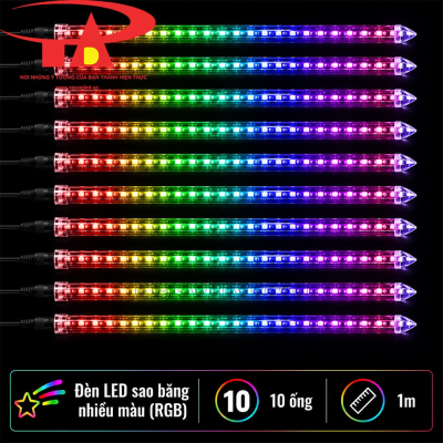 Đèn LED Sao Băng RGB 10 Ống 1m