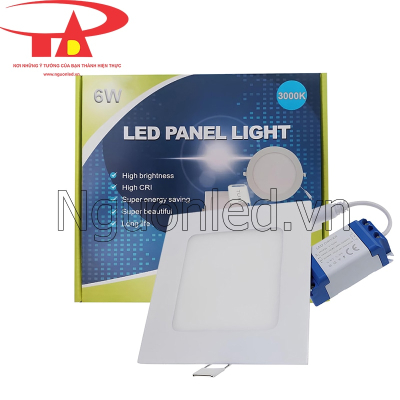 Đèn led âm trần 6W vuông màu vàng