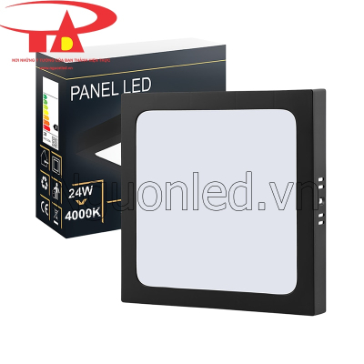 Đèn led ốp trần vuông 24W vỏ đen màu trung tính